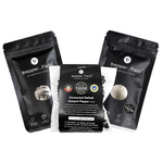 Ensemble : poivre de Kampot noir, blanc et fermenté