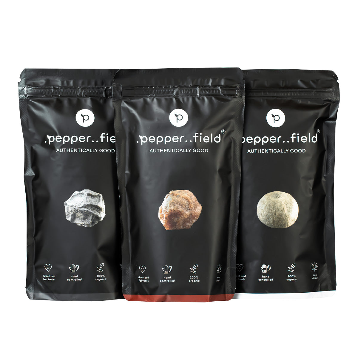 Kampotský pepř černý, červený a bílý (3× 250 g)