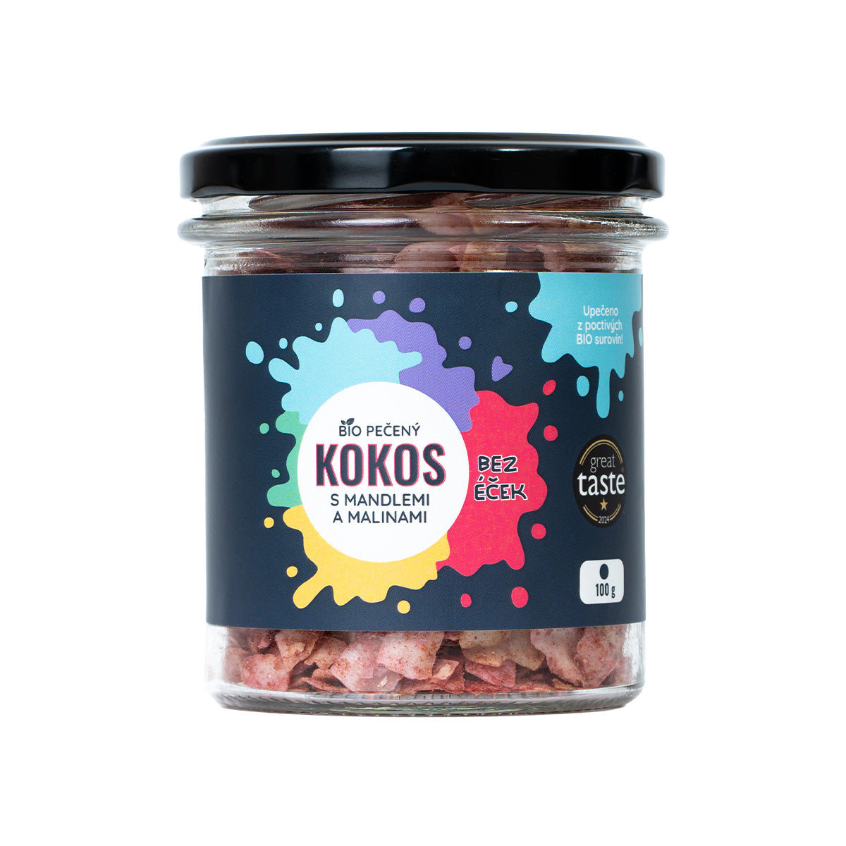 Bio pečený kokos s lyofilizovanými malinami 100 g