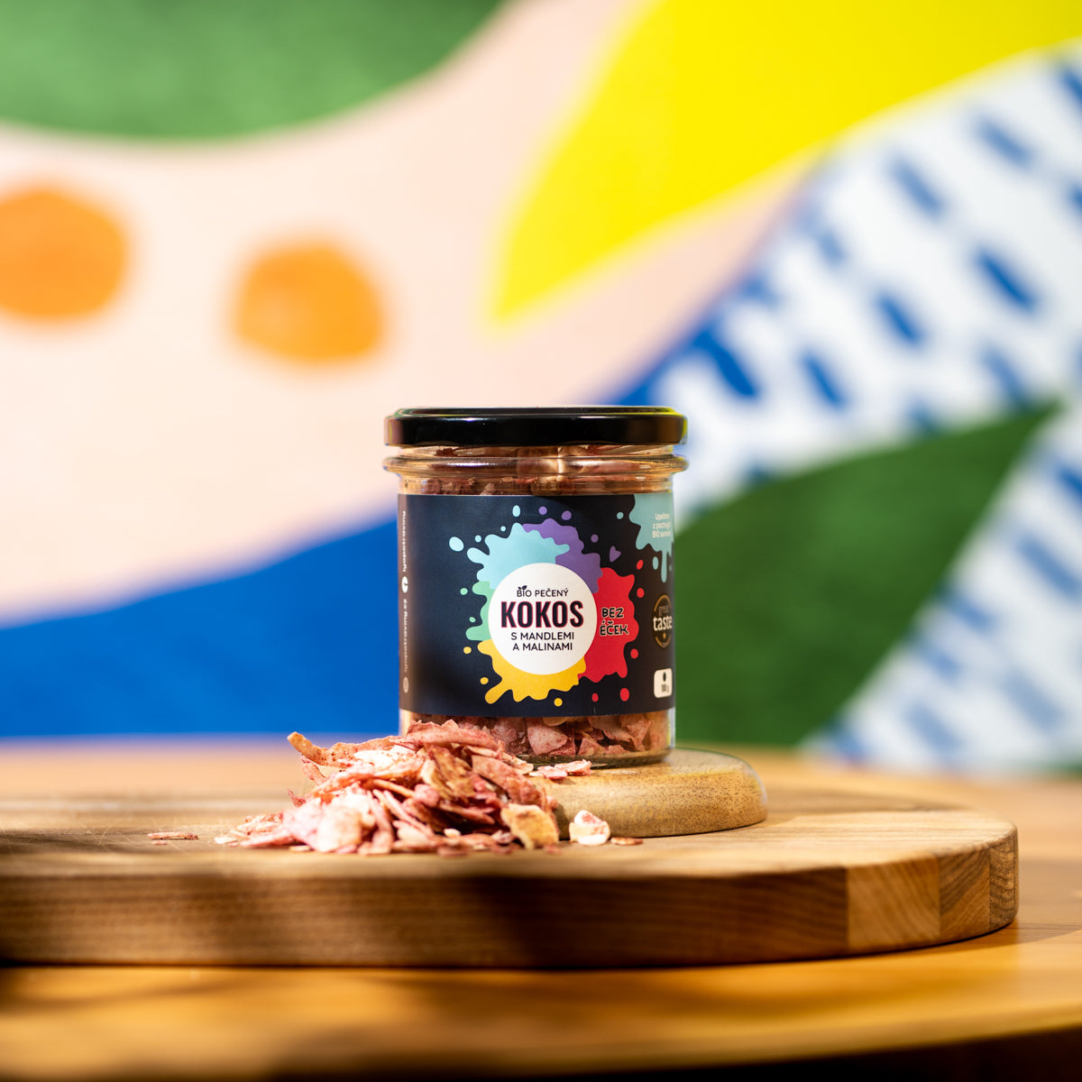 Bio pečený kokos s lyofilizovanými malinami 100 g