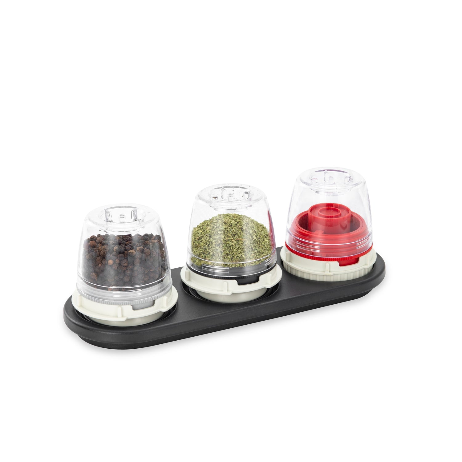 FinaMill base for 3 containers, black