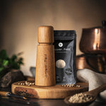 Natural Scandinavian Grinder on pepper (17 cm) + white pepper (50 g)