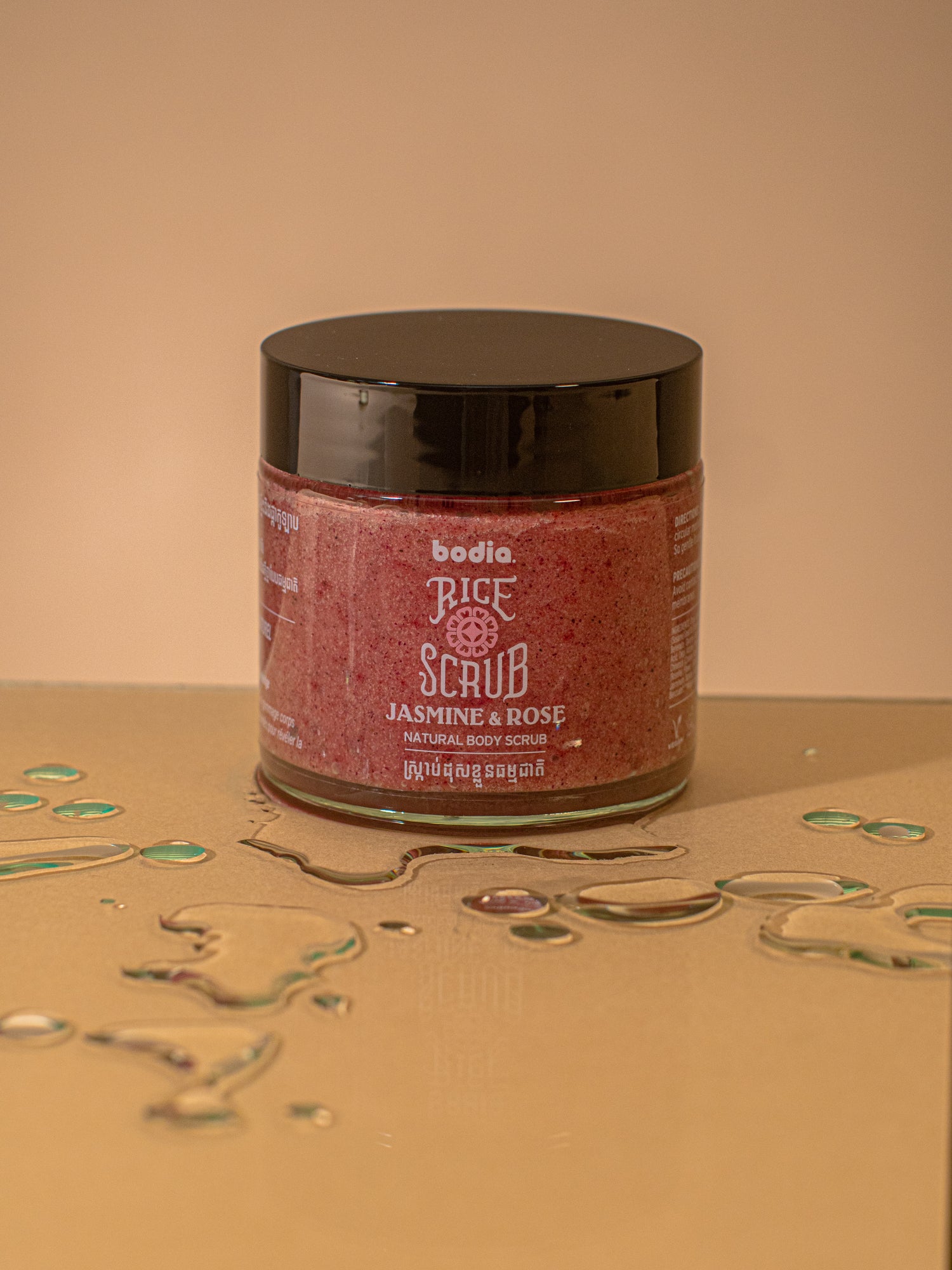 Gommage corporel rose - riz au jasmin & roses 
