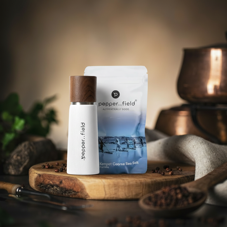 Moulin blanc .pepper..field original + sel de Kampot gros (120 g) 